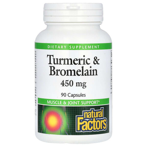 <img alt="Natural Factors, Turmeric & Bromelain, 450 mg, 90 Capsules" title="Natural Factors, Turmeric & Bromelain, 450 mg, 90 Capsules,068958017389"