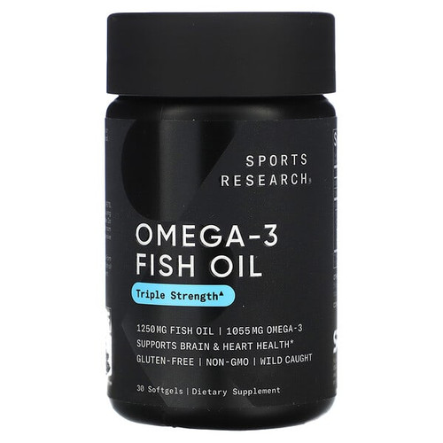 <img alt="Sports Research, Omega-3 Fish Oil, Triple Strength , 30 Softgels" title="Sports Research, Omega-3 Fish Oil, Triple Strength , 30 Softgels,023249091523"