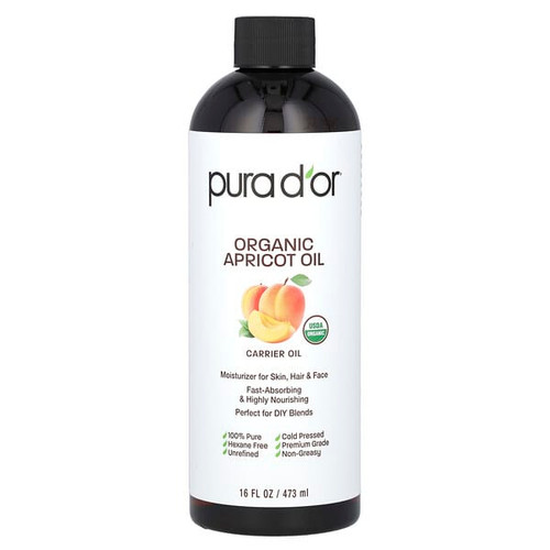 <img alt="Pura Dor, Organic Apricot Oil, 16 fl oz (473 ml)" title="Pura Dor, Organic Apricot Oil, 16 fl oz (473 ml),810023840770"