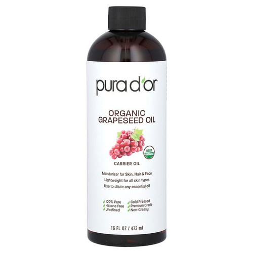 <img alt="Pura Dor, Organic Grapeseed Oil, 16 fl oz (473 ml)" title="Pura Dor, Organic Grapeseed Oil, 16 fl oz (473 ml),810023840794"