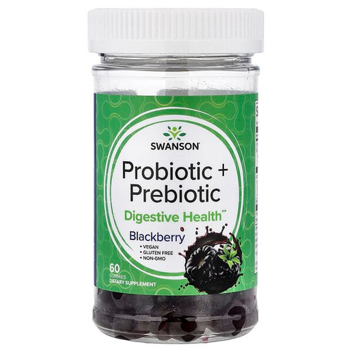 <img alt="Swanson Vitamins, Probiotic + Prebiotic Gummies, Blackberry, 60 Gummies" title="Swanson Vitamins, Probiotic + Prebiotic Gummies, Blackberry, 60 Gummies,087614118215"