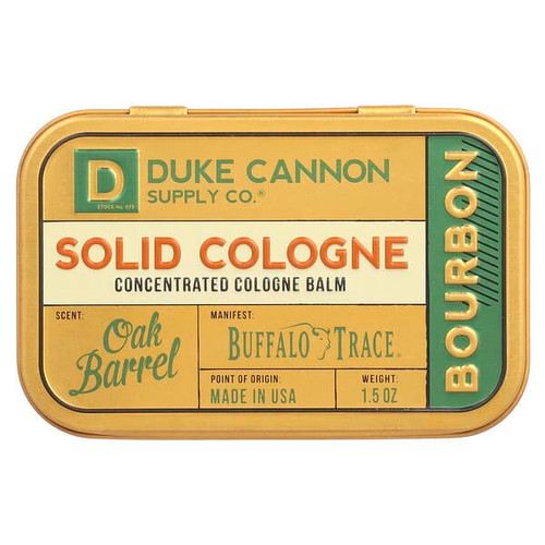 <img alt="Duke Cannon Supply Co., Solid Cologne, Bourbon, Oak Barrel, 1.5 oz" title="Duke Cannon Supply Co., Solid Cologne, Bourbon, Oak Barrel, 1.5 oz,850300008042"