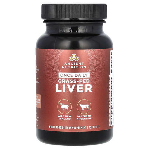 <img alt="Ancient Nutrition, Once Daily Grass-Fed Liver, 1 g, 30 Tablets" title="Ancient Nutrition, Once Daily Grass-Fed Liver, 1 g, 30 Tablets,816401027047"