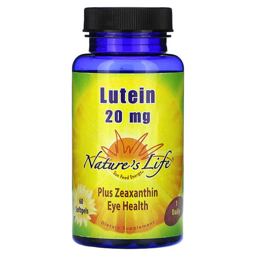 <img alt="Natures Life, Lutein, 20 mg, 60 Softgels" title="Natures Life, Lutein, 20 mg, 60 Softgels,040647007413"