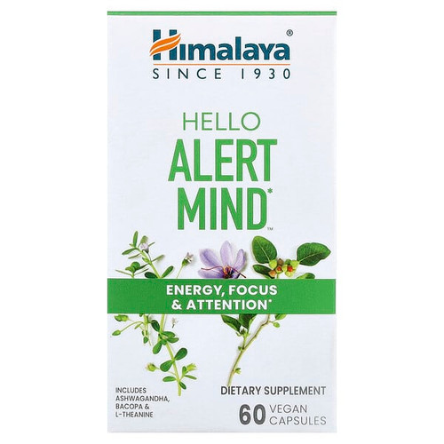 <img alt="Himalaya, Hello Alert Mind, 60 Vegan Capsules" title="Himalaya, Hello Alert Mind, 60 Vegan Capsules,605069068246"