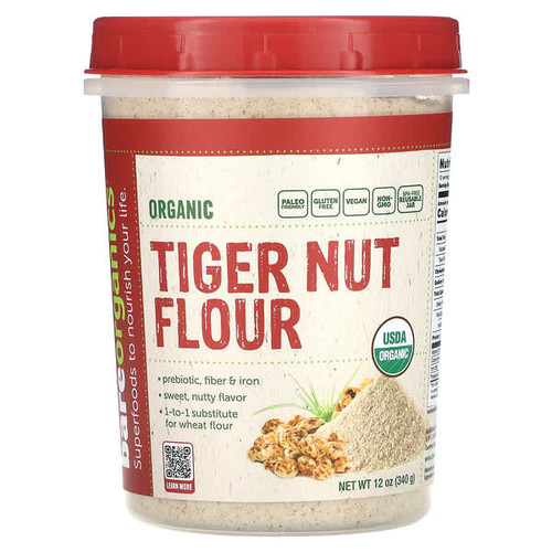 <img alt="BareOrganics, Organic Tiger Nut Flour, 12 oz (340 g)" title="BareOrganics, Organic Tiger Nut Flour, 12 oz (340 g),811079035875"