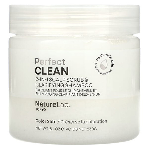 <img alt="NatureLab Tokyo, Perfect Clean, 2-in-1 Scalp Scrub & Clarifying Shampoo, 8.1 oz (230 g)" title="NatureLab Tokyo, Perfect Clean, 2-in-1 Scalp Scrub & Clarifying Shampoo, 8.1 oz (230 g),819174024015"