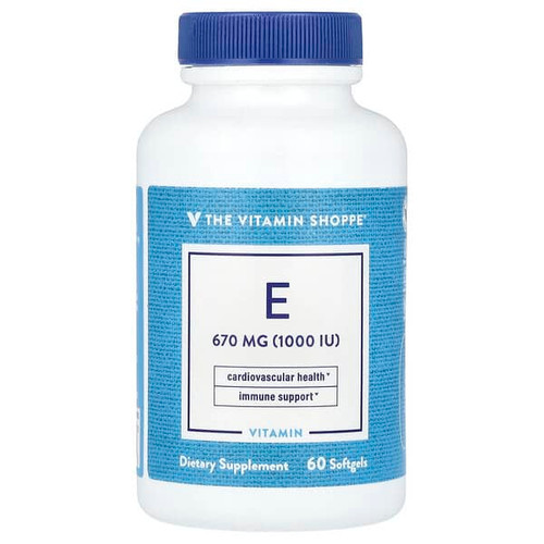 <img alt="The Vitamin Shoppe, Vitamin E, 670 mg (1,000 IU), 60 Softgel" title="The Vitamin Shoppe, Vitamin E, 670 mg (1,000 IU), 60 Softgel,766536031733"