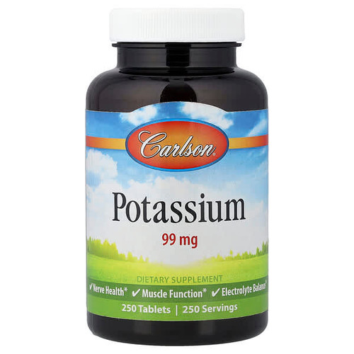 <img alt="Carlson, Potassium, 99 mg, 250 Tablets" title="Carlson, Potassium, 99 mg, 250 Tablets,088395052323"