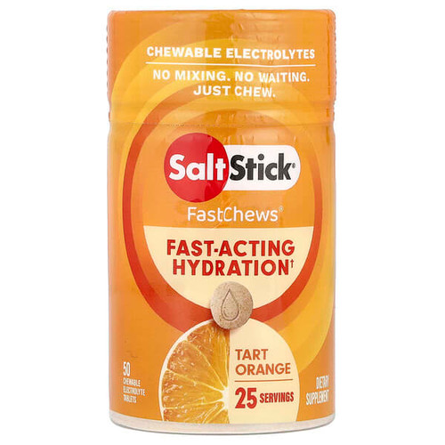 <img alt="SaltStick, FastChews, Chewable Electrolytes, Tart Orange, 50 Chewable Tablets" title="SaltStick, FastChews, Chewable Electrolytes, Tart Orange, 50 Chewable Tablets,850063737012"