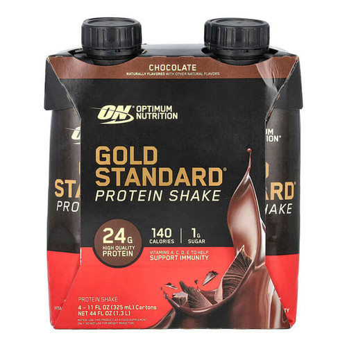 <img alt="Optimum Nutrition, Gold Standard Protein Shake, Chocolate, 4 Cartons, 11 fl oz (325 ml) Each" title="Optimum Nutrition, Gold Standard Protein Shake, Chocolate, 4 Cartons, 11 fl oz (325 ml) Each,748927066616"