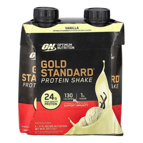 <img alt="Optimum Nutrition, Gold Standard Protein Shake, Vanilla, 4 Cartons, 11 fl oz (325 ml) Each" title="Optimum Nutrition, Gold Standard Protein Shake, Vanilla, 4 Cartons, 11 fl oz (325 ml) Each,748927066609"
