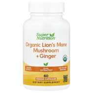 <img alt="Super Nutrition, Organic Lions Mane Mushroom + Ginger, 60 Veggie Capsules" title="Super Nutrition, Organic Lions Mane Mushroom + Ginger, 60 Veggie Capsules,898220024742"