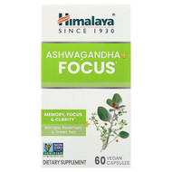 <img alt="Himalaya, Ashwagandha + Focus , 60 Vegan Capsules" title="Himalaya, Ashwagandha + Focus , 60 Vegan Capsules,605069068161"