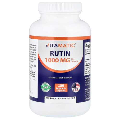 <img alt="Vitamatic, Rutin, 180 Vegetable Capsules (500 mg per Capsule)" title="Vitamatic, Rutin, 180 Vegetable Capsules (500 mg per Capsule),810078475132"