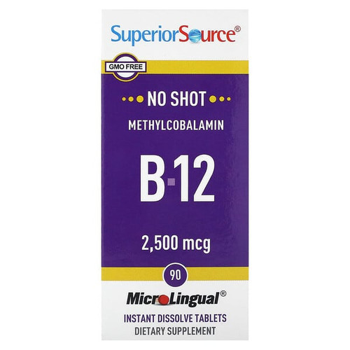 <img alt="Superior Source, Methylcobalamin B-12, 2,500 mcg, 90 Instant Dissolve Tablets" title="Superior Source, Methylcobalamin B-12, 2,500 mcg, 90 Instant Dissolve Tablets,076635910656"