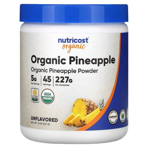<img alt="Nutricost, Organic Pineapple Powder, Unflavored, 8 oz (227 g)" title="Nutricost, Organic Pineapple Powder, Unflavored, 8 oz (227 g),810014672335"