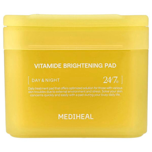<img alt="MEDIHEAL, Vitamide Brightening Pad, Day & Night, 100 Pads, 6.08 fl oz (180 ml)" title="MEDIHEAL, Vitamide Brightening Pad, Day & Night, 100 Pads, 6.08 fl oz (180 ml),8809615059302"