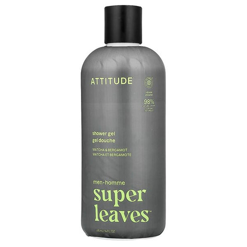 <img alt="ATTITUDE, Super Leaves, Shower Gel, For Men, Matcha & Bergamot, 14 fl oz (415 ml)" title="ATTITUDE, Super Leaves, Shower Gel, For Men, Matcha & Bergamot, 14 fl oz (415 ml),626232117202"