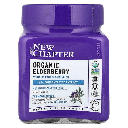 <img alt="New Chapter, Organic Elderberry Whole-Food Gummies, 60 Vegan Gummies" title="New Chapter, Organic Elderberry Whole-Food Gummies, 60 Vegan Gummies,727783902993"