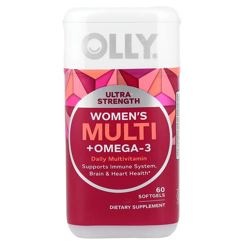 <img alt="OLLY, Womens Multi + Omega-3, 60 Softgels" title="OLLY, Womens Multi + Omega-3, 60 Softgels,850004462645"