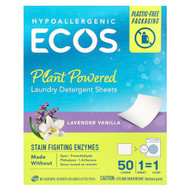 <img alt="Earth Friendly Products, Ecos, Plant Powered Laundry Detergent Sheets, Lavender Vanilla, 50 Sheets" title="Earth Friendly Products, Ecos, Plant Powered Laundry Detergent Sheets, Lavender Vanilla, 50 Sheets,749174095381"