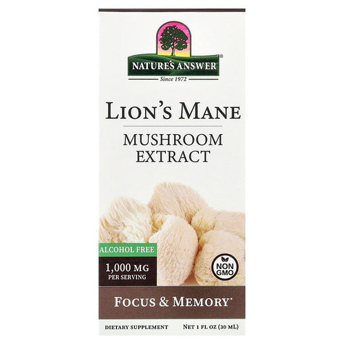 <img alt="Natures Answer, Lions Mane, Mushroom Extract, Alcohol Free, 1 fl oz (30 ml)" title="Natures Answer, Lions Mane, Mushroom Extract, Alcohol Free, 1 fl oz (30 ml),083000011962"