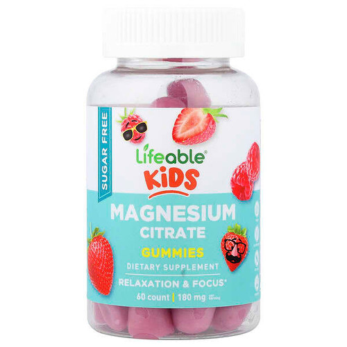<img alt="Lifeable, Kids, Magnesium Citrate Gummies, Berry, 60 Gummies (90 mg per Gummy)" title="Lifeable, Kids, Magnesium Citrate Gummies, Berry, 60 Gummies (90 mg per Gummy),810102730992"