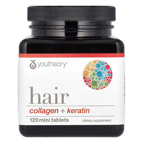 <img alt="Youtheory, Hair, Collagen + Keratin, 120 Mini Tablets" title="Youtheory, Hair, Collagen + Keratin, 120 Mini Tablets,850502007843"