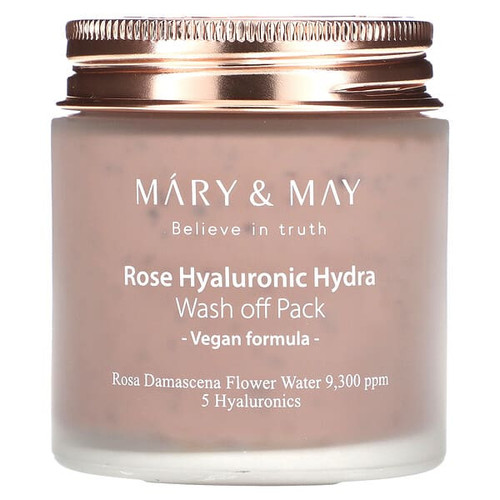 <img alt="Mary & May, Rose Hyaluronic Hydra, Wash Off Pack, 4.4 oz (125 g)" title="Mary & May, Rose Hyaluronic Hydra, Wash Off Pack, 4.4 oz (125 g),8809670681586"
