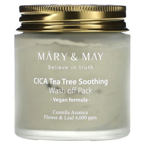<img alt="Mary & May, CICA Tea Tree Soothing, Wash Off Pack, 4.4 oz (125 g)" title="Mary & May, CICA Tea Tree Soothing, Wash Off Pack, 4.4 oz (125 g),8809670681579"