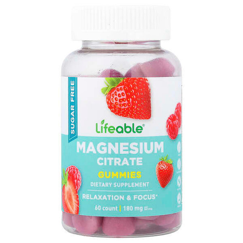<img alt="Lifeable, Magnesium Citrate Gummies, Berry, 60 Gummies (90 mg per Gummy)" title="Lifeable, Magnesium Citrate Gummies, Berry, 60 Gummies (90 mg per Gummy),810102730985"