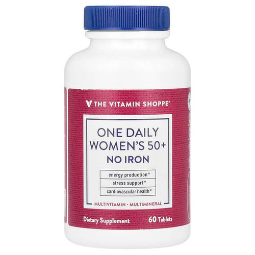 <img alt="The Vitamin Shoppe, One Daily Womens 50+, No Iron, 60 Tablets" title="The Vitamin Shoppe, One Daily Womens 50+, No Iron, 60 Tablets,766536031238"