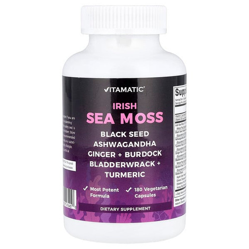 <img alt="Vitamatic, Irish Sea Moss, 180 Vegetarian Capsules" title="Vitamatic, Irish Sea Moss, 180 Vegetarian Capsules,810078474456"