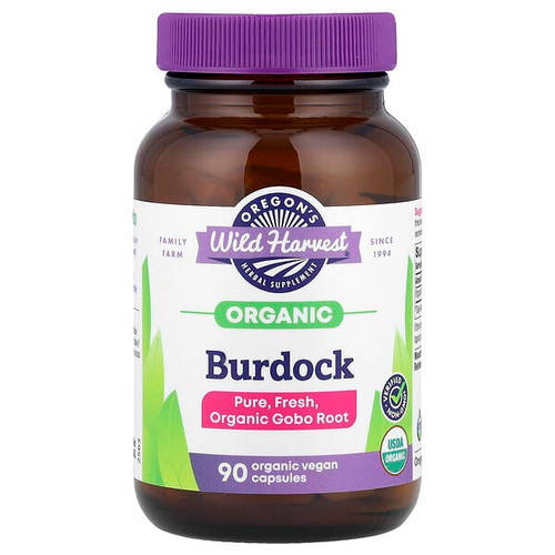 <img alt="Oregons Wild Harvest, Organic Burdock, 90 Organic Vegan Capsules (450 mg per Capsule)" title="Oregons Wild Harvest, Organic Burdock, 90 Organic Vegan Capsules (450 mg per Capsule),706195000251"