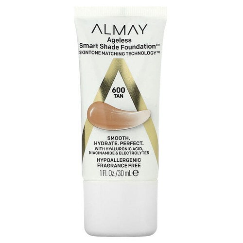 <img alt="Almay, Ageless Smart Shade Foundation, 600 Tan, 1 fl oz (30 ml)" title="Almay, Ageless Smart Shade Foundation, 600 Tan, 1 fl oz (30 ml),309970190064"