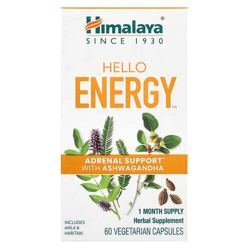 <img alt="Himalaya, Hello Energy, Adrenal Support with Ashwagandha, 60 Vegetarian Capsules" title="Himalaya, Hello Energy, Adrenal Support with Ashwagandha, 60 Vegetarian Capsules,605069065344"