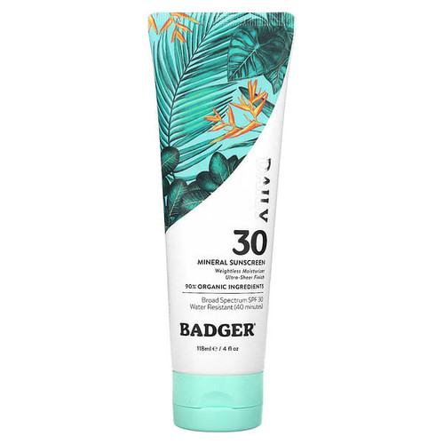 <img alt="Badger, Daily, Mineral Sunscreen, SPF 30, 4 fl oz (118 ml)" title="Badger, Daily, Mineral Sunscreen, SPF 30, 4 fl oz (118 ml),634084471700"