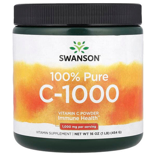 <img alt="Swanson Vitamins, 100% Pure C-1000, Vitamin C Powder, 16 oz (454 g)" title="Swanson Vitamins, 100% Pure C-1000, Vitamin C Powder, 16 oz (454 g),087614111308"