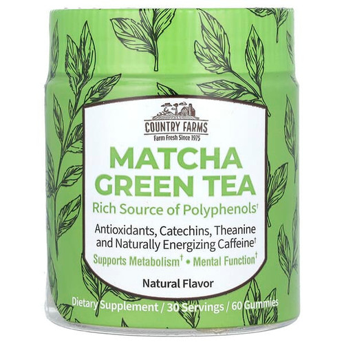 <img alt="Country Farms, Matcha Green Tea, Natural, 60 Gummies (12.5 mg per Gummy)" title="Country Farms, Matcha Green Tea, Natural, 60 Gummies (12.5 mg per Gummy),035046133313"