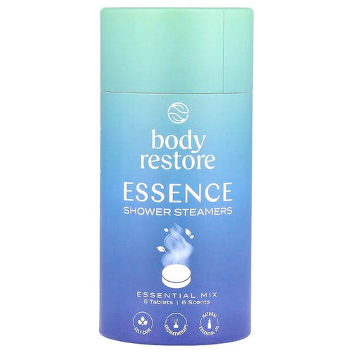 <img alt="Body Restore, Essence Shower Steamers, Essential Mix, 6 Tablets, 5.3 oz" title="Body Restore, Essence Shower Steamers, Essential Mix, 6 Tablets, 5.3 oz,850039931987"