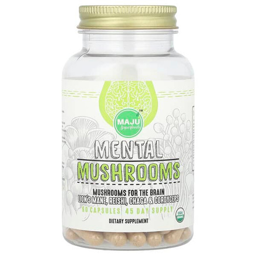 <img alt="Maju Superfoods, Mental Mushrooms, 90 Capsules" title="Maju Superfoods, Mental Mushrooms, 90 Capsules,851870008142"