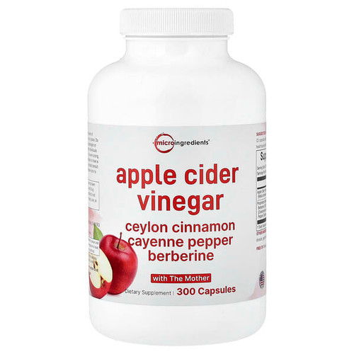 <img alt="Micro Ingredients, Apple Cider Vinegar With The Mother, 300 Capsules" title="Micro Ingredients, Apple Cider Vinegar With The Mother, 300 Capsules,850069023959"