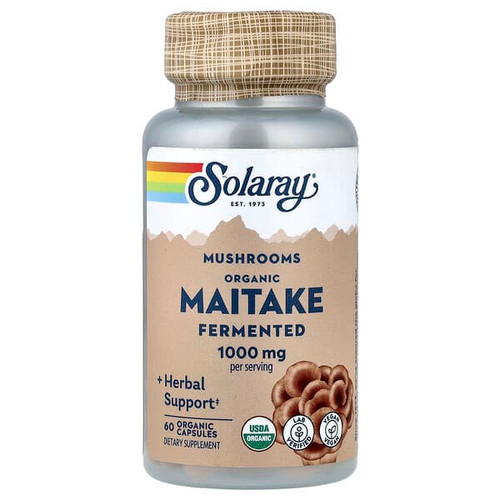 <img alt="Solaray, Mushrooms, Organic Fermented Maitake, 60 Organic Capsules (500 mg per Capsule)" title="Solaray, Mushrooms, Organic Fermented Maitake, 60 Organic Capsules (500 mg per Capsule),076280908473"