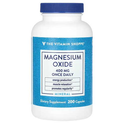 <img alt="The Vitamin Shoppe, Magnesium Oxide, 400 mg, 200 Capsules" title="The Vitamin Shoppe, Magnesium Oxide, 400 mg, 200 Capsules,766536022816"