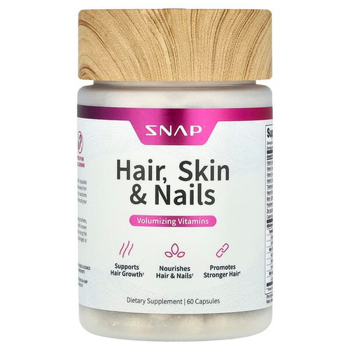 <img alt="Snap Supplements, Hair, Skin & Nails , 60 Capsules" title="Snap Supplements, Hair, Skin & Nails , 60 Capsules,850039253188"