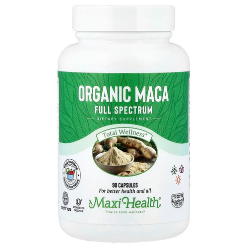 <img alt="Maxi Health, Organic Maca, Full Spectrum, 90 Capsules (600 mg per Capsule)" title="Maxi Health, Organic Maca, Full Spectrum, 90 Capsules (600 mg per Capsule),753406438099"