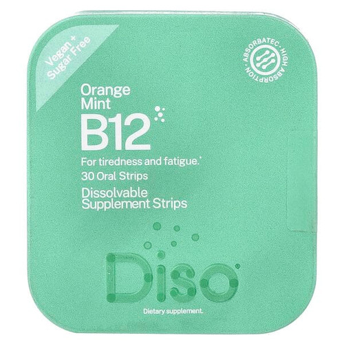 <img alt="Diso, B12, Orange Mint, 30 Oral Strips" title="Diso, B12, Orange Mint, 30 Oral Strips,850058480008"