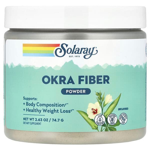 <img alt="Solaray, Okra Fiber Powder, Unflavored, 2.63 oz (74.7 g)" title="Solaray, Okra Fiber Powder, Unflavored, 2.63 oz (74.7 g),076280901689"