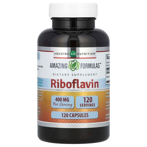 <img alt="Amazing Nutrition, Riboflavin, 400 mg, 120 Capsules" title="Amazing Nutrition, Riboflavin, 400 mg, 120 Capsules,810180029360"